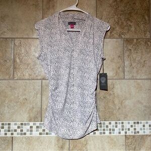Vince Camuto V-Neck Pink Mimosa Sleeveless Blouse S NWT